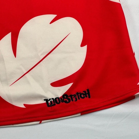 Disney Lilo Hawaiian Dress Costume Womens Size Red White Palm Spirit Halloween - Picture 6 of 9